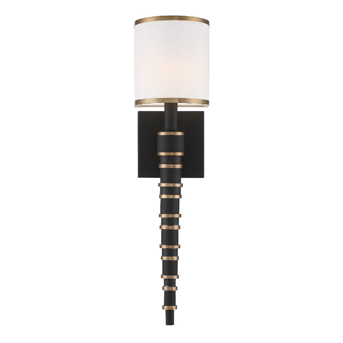 Crystorama SLO-A3601-VG-BF Sloane One Light Wall Sconce Vibrant Gold / Black Forged Main Image.jpg