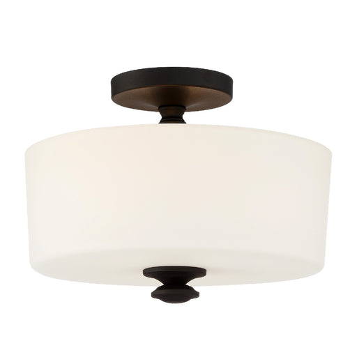 Crystorama TRA-A3302-BF Travis Two Light Semi Flush Mount Black Forged Main Image.jpg