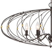 Crystorama ZUC-A9036-EB-GA Zucca Six Light Chandelier English Bronze / Antique Gold Alternate Image 2.jpg