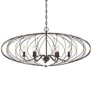 Crystorama ZUC-A9036-EB-GA Zucca Six Light Chandelier English Bronze / Antique Gold Main Image.jpg