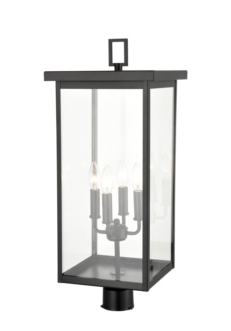 Millennium 42604-PBK Barkeley Four Light Outdoor Post Lantern, Powder Coated Black Alternate Image.jpg
