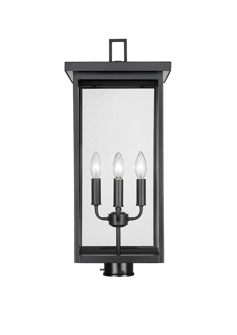 Millennium 42604-PBK Barkeley Four Light Outdoor Post Lantern, Powder Coated Black Main Image.jpg