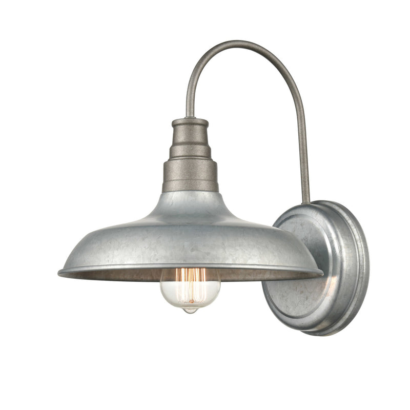 Millennium 2901-GA One Light Outdoor Wall Bracket, Galvanized Main Image.jpg