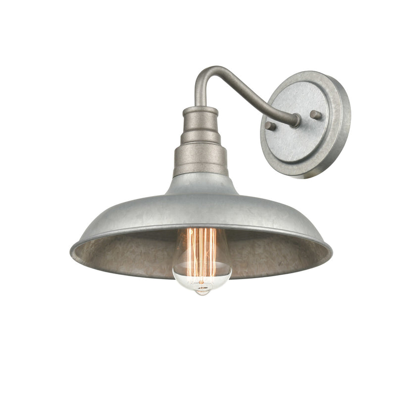Millennium 2951-GA One Light Outdoor Wall Bracket, Galvanized Main Image.jpg