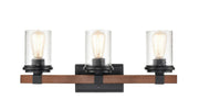 Millennium 3803-MB/WG Taos Three Light Vanity, Matte Black/Wood Grain Main Image.jpg