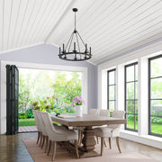 Millennium 46708-MB Florence Eight Light Chandelier, Matte Black Alternate Image 2.jpg