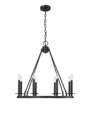 Millennium 46708-MB Florence Eight Light Chandelier, Matte Black Main Image.jpg
