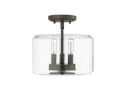 Millennium 46923-RBZ Asheville Three Light Semi-Flush Mount, Rubbed Bronze Main Image.jpg