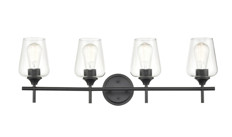 Millennium 9704-MB Ashford Four Light Vanity, Matte Black Main Image.jpg