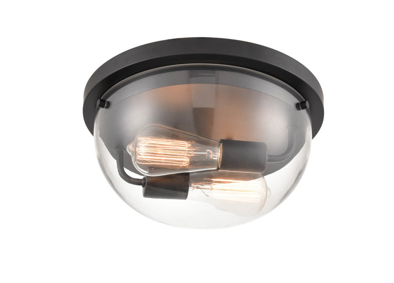 Millennium 9712-MB Ashford Two Light Flushmount, Matte Black Main Image.jpg