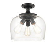 Millennium 9713-MB Ashford Three Light Semi-Flush Mount, Matte Black Main Image.jpg