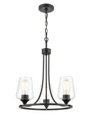 Millennium 9723-MB Ashford Three Light Chandelier, Matte Black Main Image.jpg
