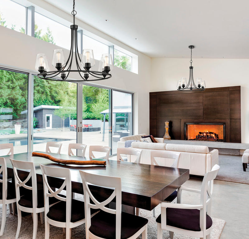 Millennium 9728-MB Ashford Eight Light Chandelier, Matte Black Alternate Image 2.jpg