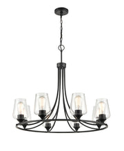 Millennium 9728-MB Ashford Eight Light Chandelier, Matte Black Main Image.jpg