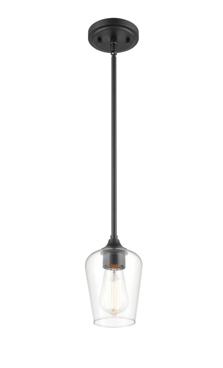 Millennium 9731-MB Ashford One Light Mini Pendant, Matte Black Main Image.jpg