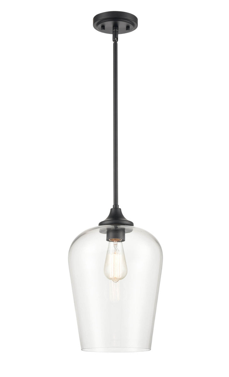 Millennium 9741-MB Ashford One Light Mini Pendant, Matte Black Main Image.jpg