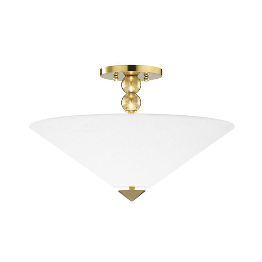 Hudson Valley 1318-AGB Flare Two Light Flush Mount, Aged Brass Main Image.jpg