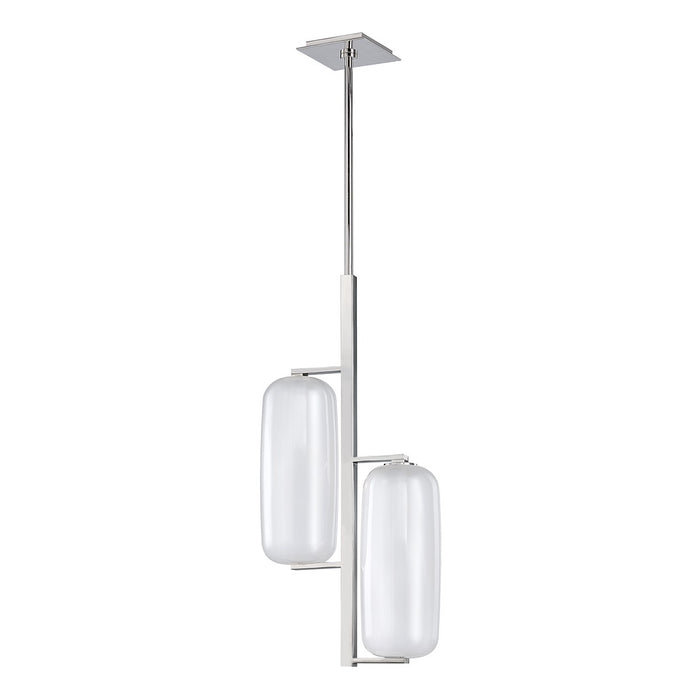 Hudson Valley 3472-PN Pebble Two Light Pendant, Polished Nickel Main Image.jpg