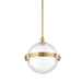 Hudson Valley 6514-AGB Northport One Light Pendant, Aged Brass Main Image.jpg