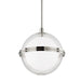 Hudson Valley 6518-PN Northport One Light Pendant, Polished Nickel Main Image.jpg