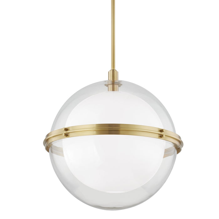 Hudson Valley 6522-AGB Northport One Light Pendant, Aged Brass Main Image.jpg