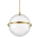 Hudson Valley 6522-AGB Northport One Light Pendant, Aged Brass Main Image.jpg