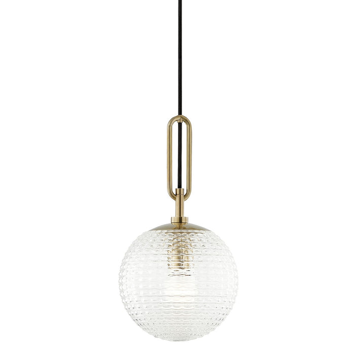 Hudson Valley 7110-AGB Jewett One Light Pendant, Aged Brass Main Image.jpg