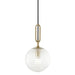 Hudson Valley 7110-AGB Jewett One Light Pendant, Aged Brass Main Image.jpg