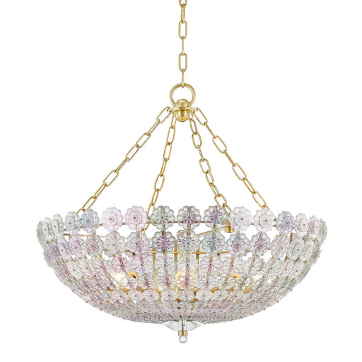 Hudson Valley 8224-AGB Floral Park Eight Light Chandelier, Aged Brass Main Image.jpg