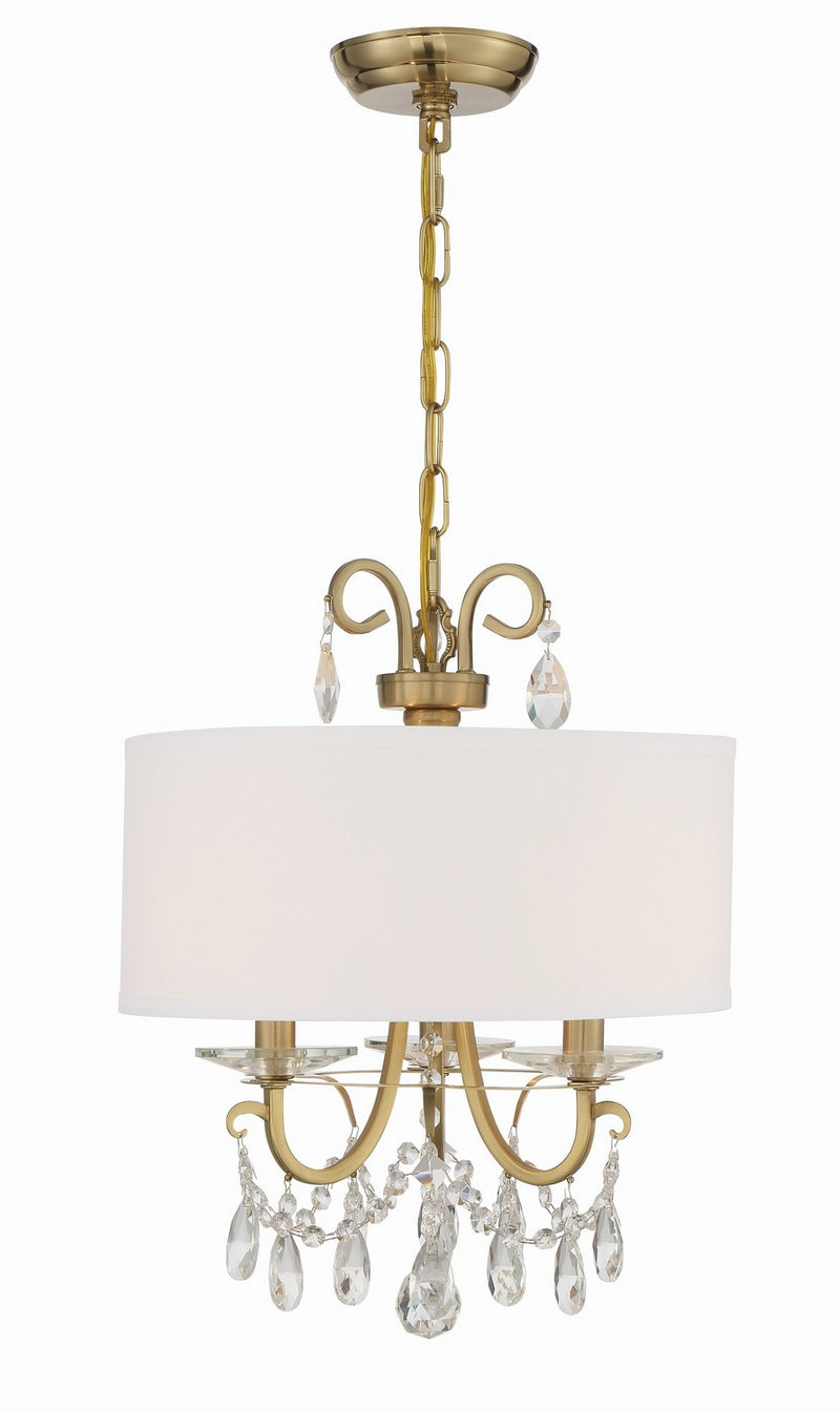 Crystorama 6623-VG-CL-S Othello Three Light Chandelier Vibrant Gold Main Image.jpg