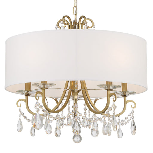 Crystorama 6625-VG-CL-S Othello Five Light Chandelier Vibrant Gold Main Image.jpg