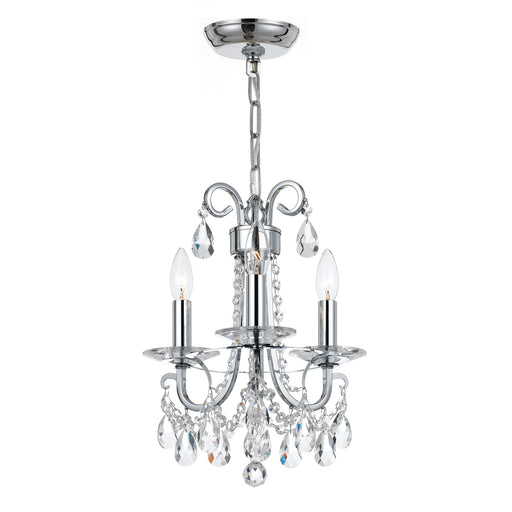 Crystorama 6823-CH-CL-S Othello Three Light Mini Chandelier Polished Chrome Main Image.jpg