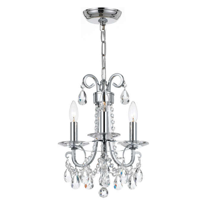 Crystorama 6823-CH-CL-S Othello Three Light Mini Chandelier Polished Chrome Main Image.jpg