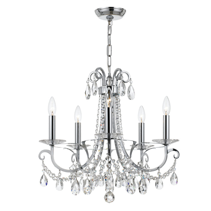 Crystorama 6825-CH-CL-SAQ Othello Five Light Chandelier Polished Chrome Main Image.jpg
