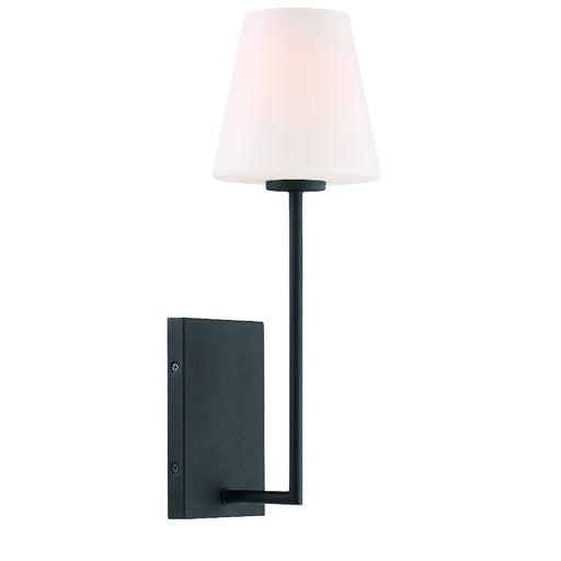 Crystorama LEN-250-OP-BF Lena One Light Wall Sconce Black Forged Main Image.jpg