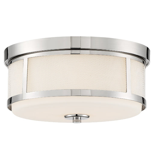 Crystorama TRV-A3802-PN Trevor Two Light Flush Mount Polished Nickel Main Image.jpg
