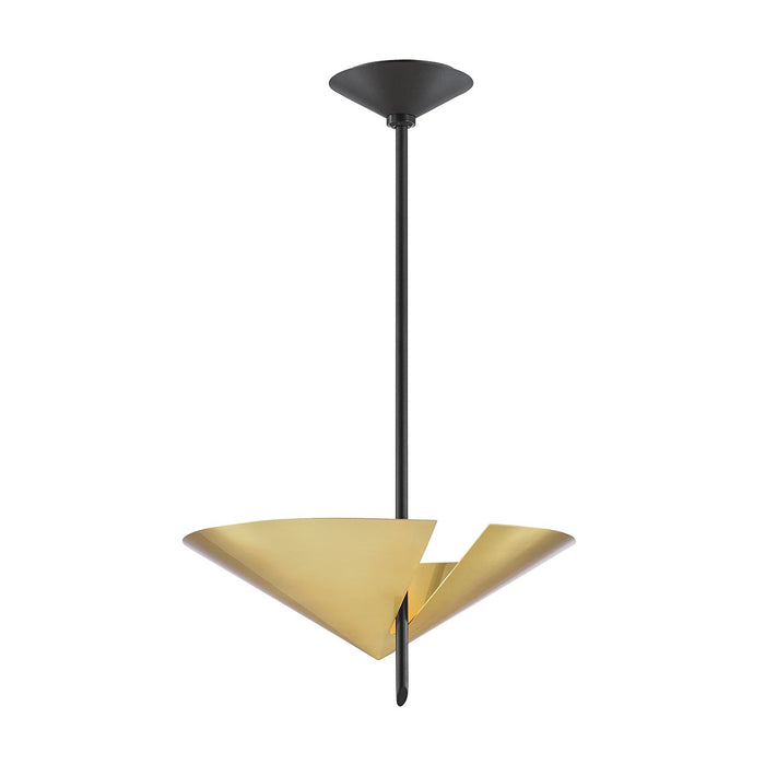 Hudson Valley 9711-AGB/BK Equilibrium Two Light Pendant, Aged Brass/Black Main Image.jpg