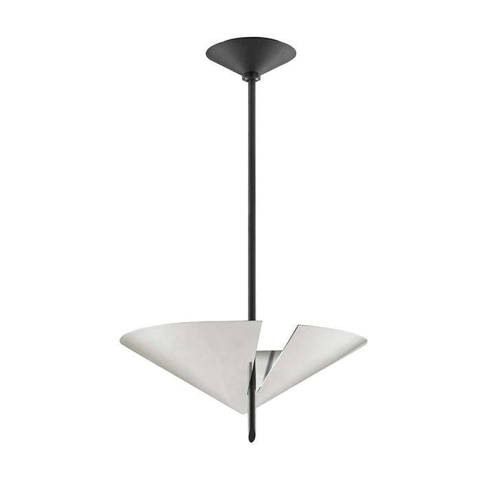 Hudson Valley 9711-PN/BK Equilibrium Two Light Pendant, Polished Nickel/Black Main Image.jpg