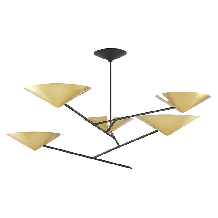 Hudson Valley 9760-AGB/BK Equilibrium Five Light Chandelier, Aged Brass/Black Main Image.jpg