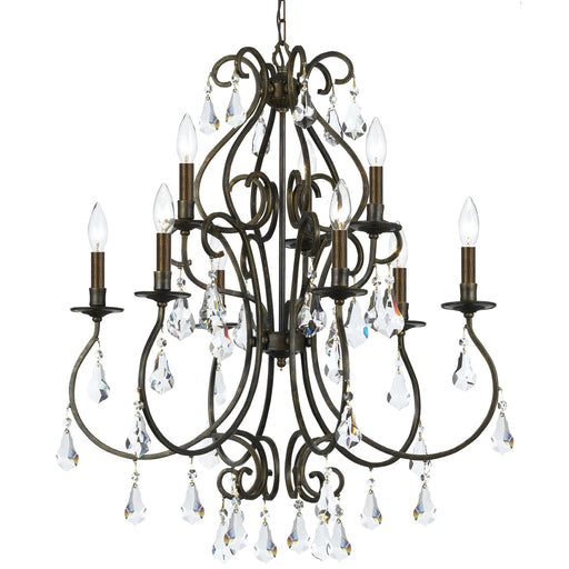Crystorama 5019-EB-CL-S Ashton Nine Light Chandelier English Bronze Main Image.jpg
