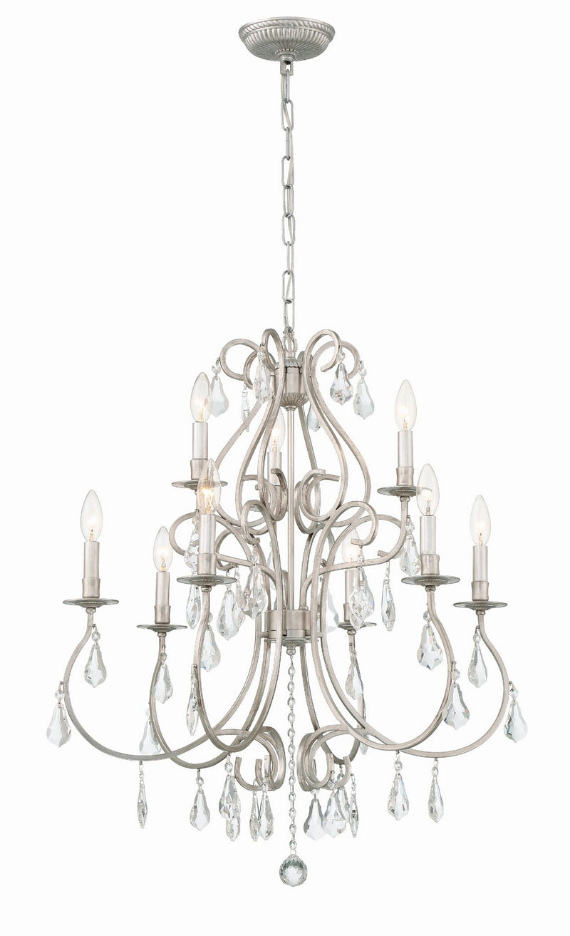 Crystorama 5019-OS-CL-S Ashton Nine Light Chandelier Olde Silver Main Image.jpg
