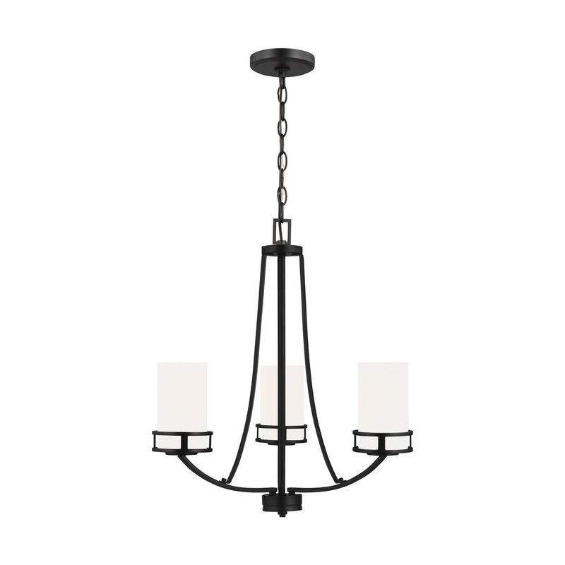 Generation Lighting 3121603-112 Robie Three Light Chandelier, Midnight Black Main Image.jpg