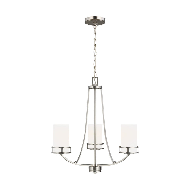 Generation Lighting 3121603-962 Robie Three Light Chandelier, Brushed Nickel Main Image.jpg