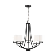 Generation Lighting 3121605-112 Robie Five Light Chandelier, Midnight Black Main Image.jpg