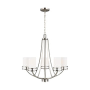Generation Lighting 3121605-962 Robie Five Light Chandelier, Brushed Nickel Main Image.jpg