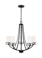 Generation Lighting 3121605EN3-112 Robie Five Light Chandelier, Midnight Black Main Image.jpg