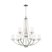Generation Lighting 3121609-962 Robie Nine Light Chandelier, Brushed Nickel Main Image.jpg