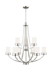 Generation Lighting 3121609EN3-962 Robie Nine Light Chandelier, Brushed Nickel Main Image.jpg