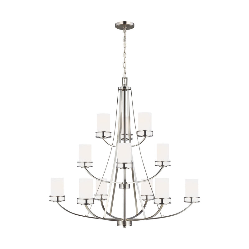 Generation Lighting 3121612-962 Robie 12 Light Chandelier, Brushed Nickel Main Image.jpg