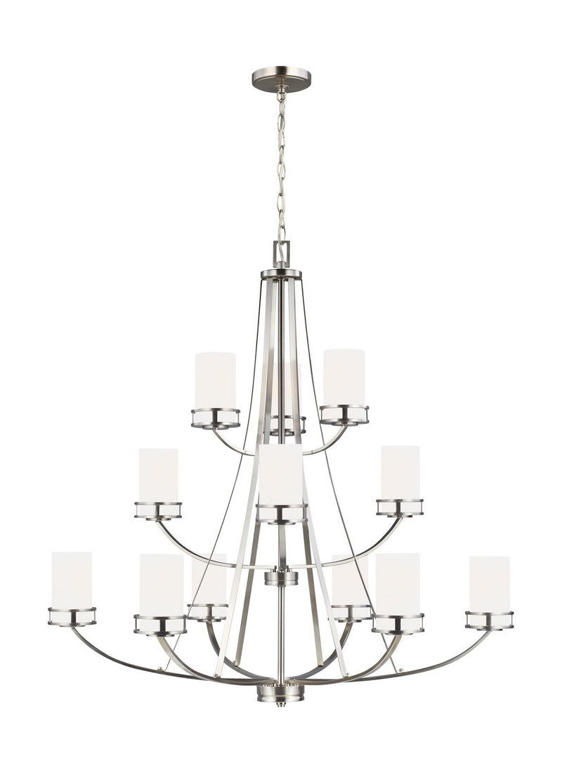 Generation Lighting 3121612EN3-962 Robie 12 Light Chandelier, Brushed Nickel Main Image.jpg